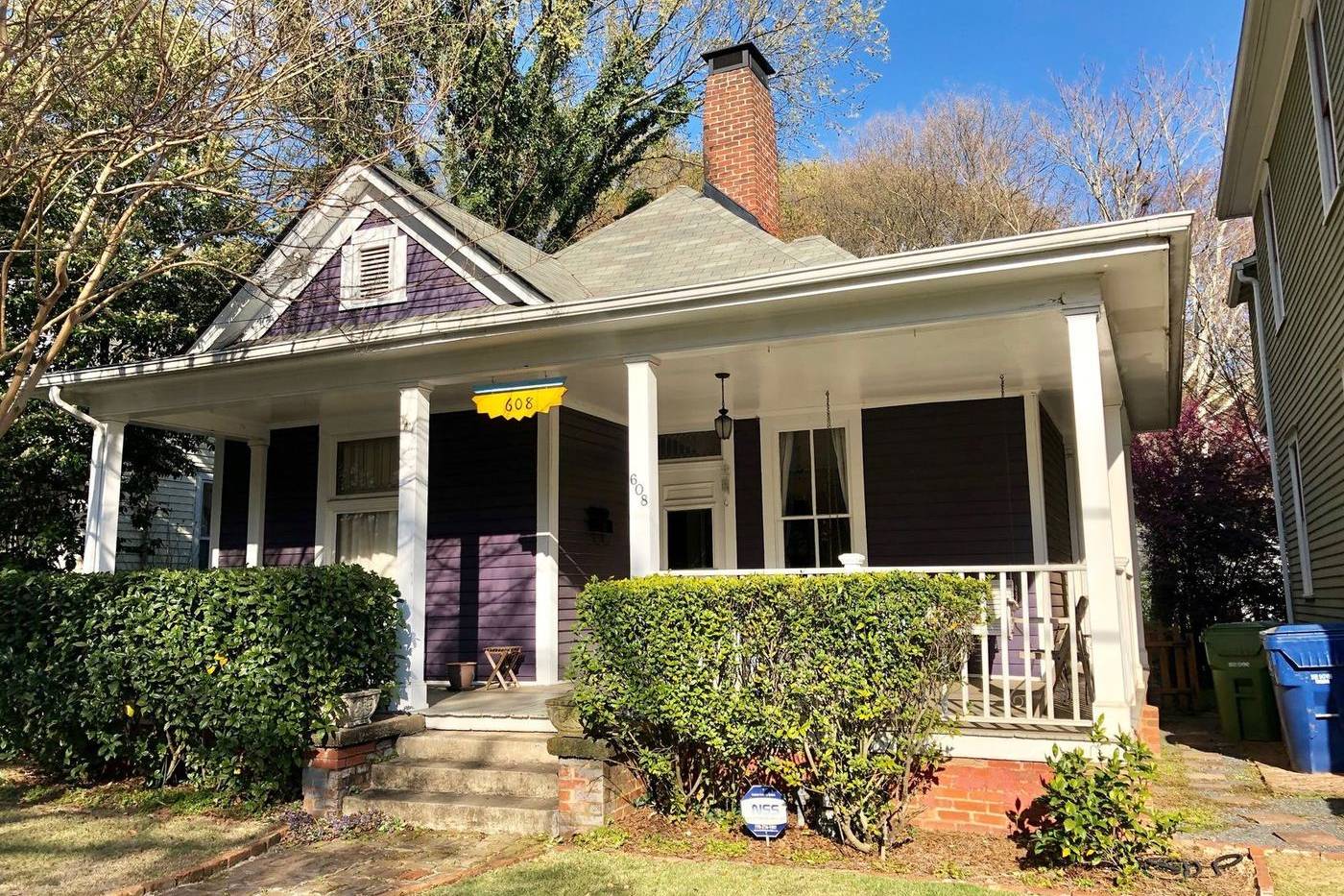 A house with a deep porch in Grant Park, Atlanta